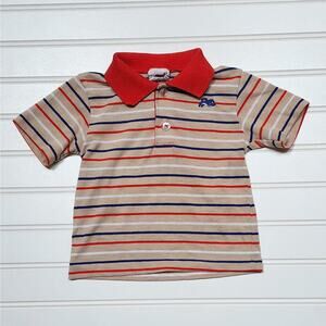 Vintage Garan Striped Polo Shirt